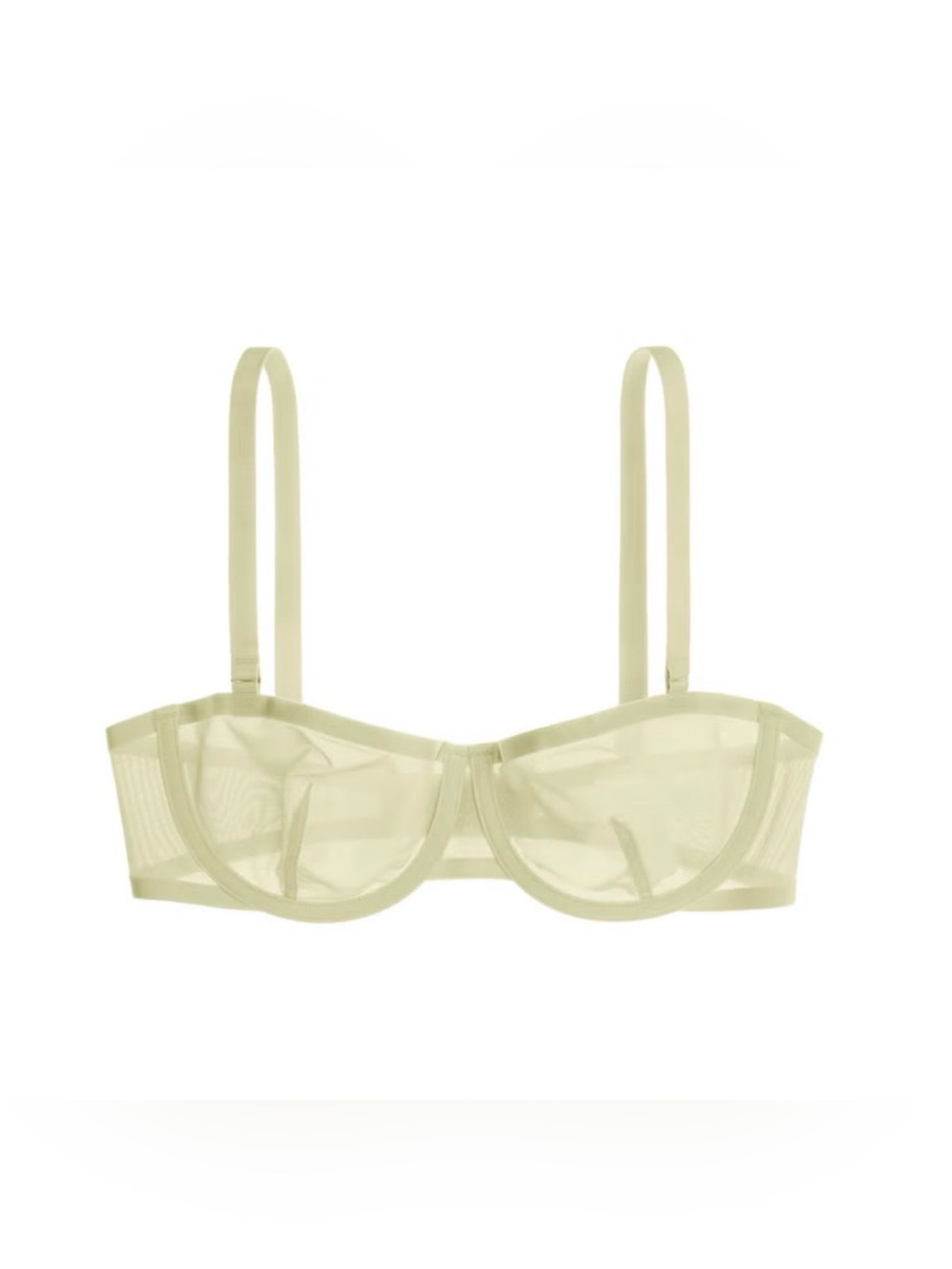 Cuup  36c Sheer Balconette Bra in mint green EUC